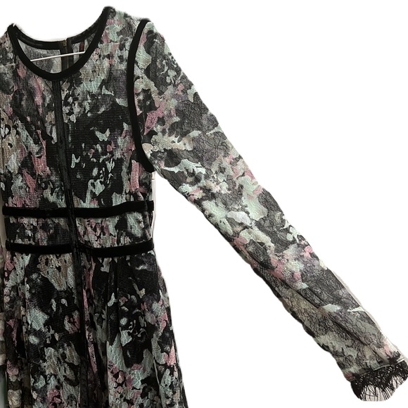 Fire Los Angeles, Cowl Neckline, Long Sleeves, Art Dress, Multi, Large - Picture 4 of 7